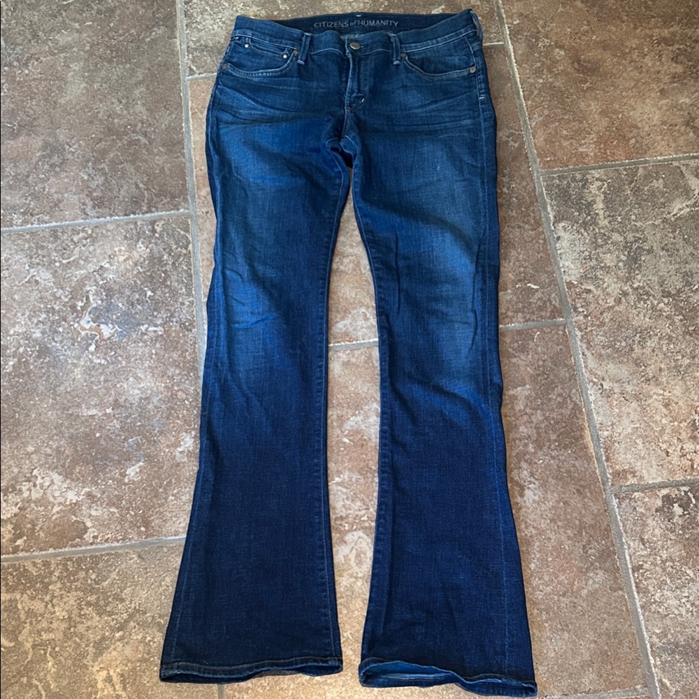 Citizens Of Humanity Dark Blue Flare Jeans